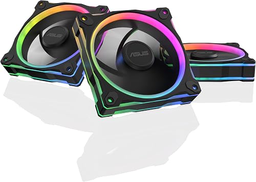 ASUS Prime MR120 ARGB - Ventiladores PWM ARGB 3-Pack - Negro