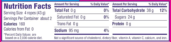 SweeTARTS Soft & Chewy Ropes, Cherry Punch, 3 Oz