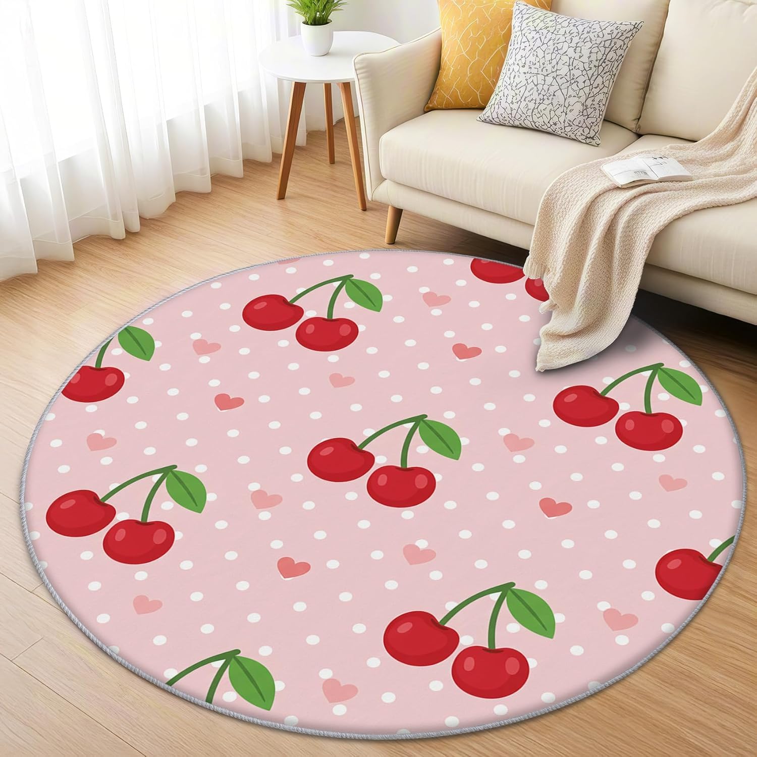 Tapis salon 3D rose lavable en machine avec dossier antidérapant