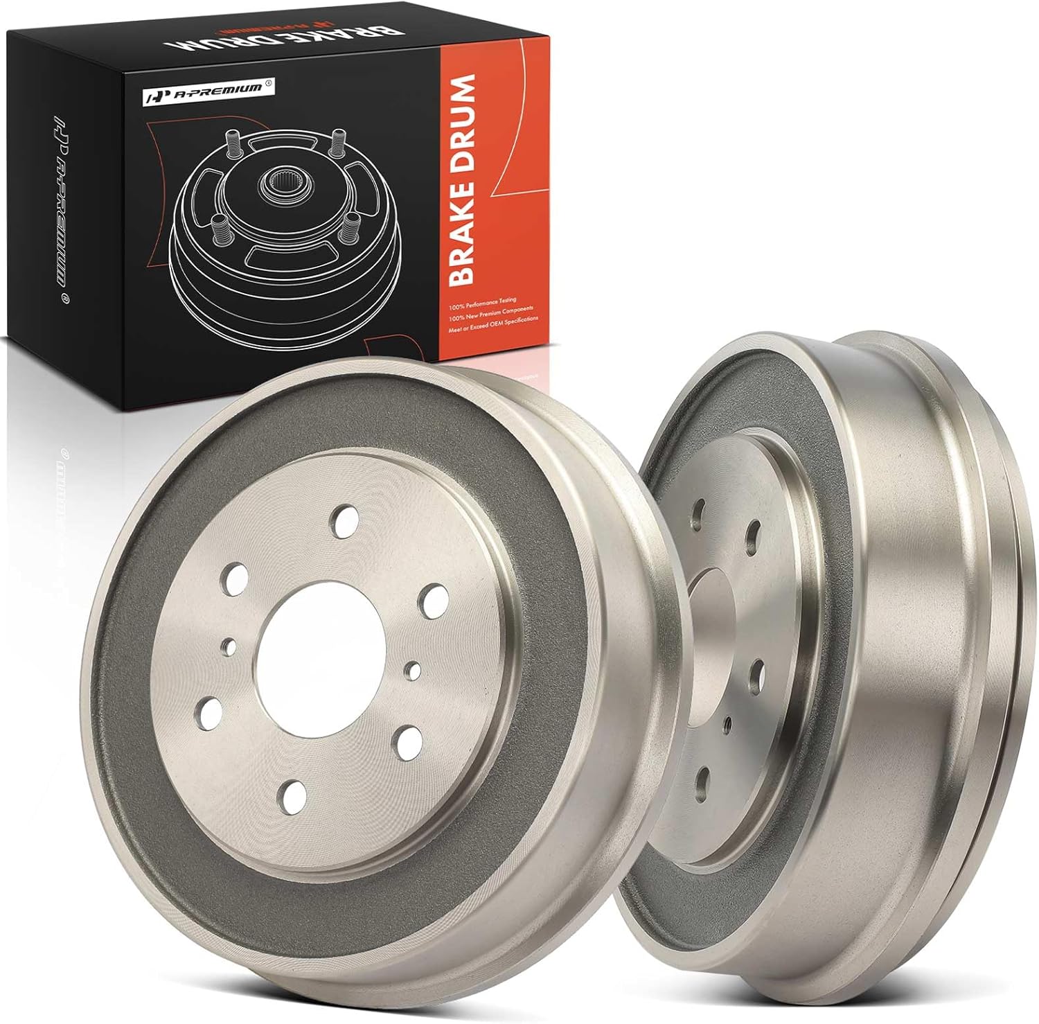 A-Premium 13.19 in (335 mm) Rear Brake Drums Set Compatible with Select Chevrolet and GMC Models - Silverado 1500 2005-2008, Silverado 1500 Classic 2007, Sierra 1500, Sierra 1500 Classic, 2 Pcs