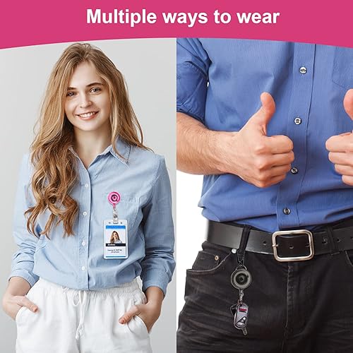 Miniatura 3 de Sonkoloro Cordones para insignias de identificación, cordones trenzados ajustables y resistentes para mujeres y hombres