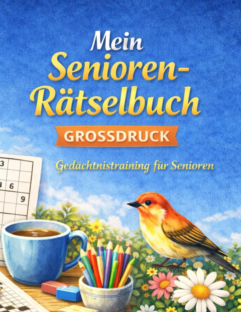 Senioren-Rätselbuch Großdruck: Gedächtnistraining für Senioren ,leichte Übungen für Konzentration und Merkfähigkeit mit Lösungen
