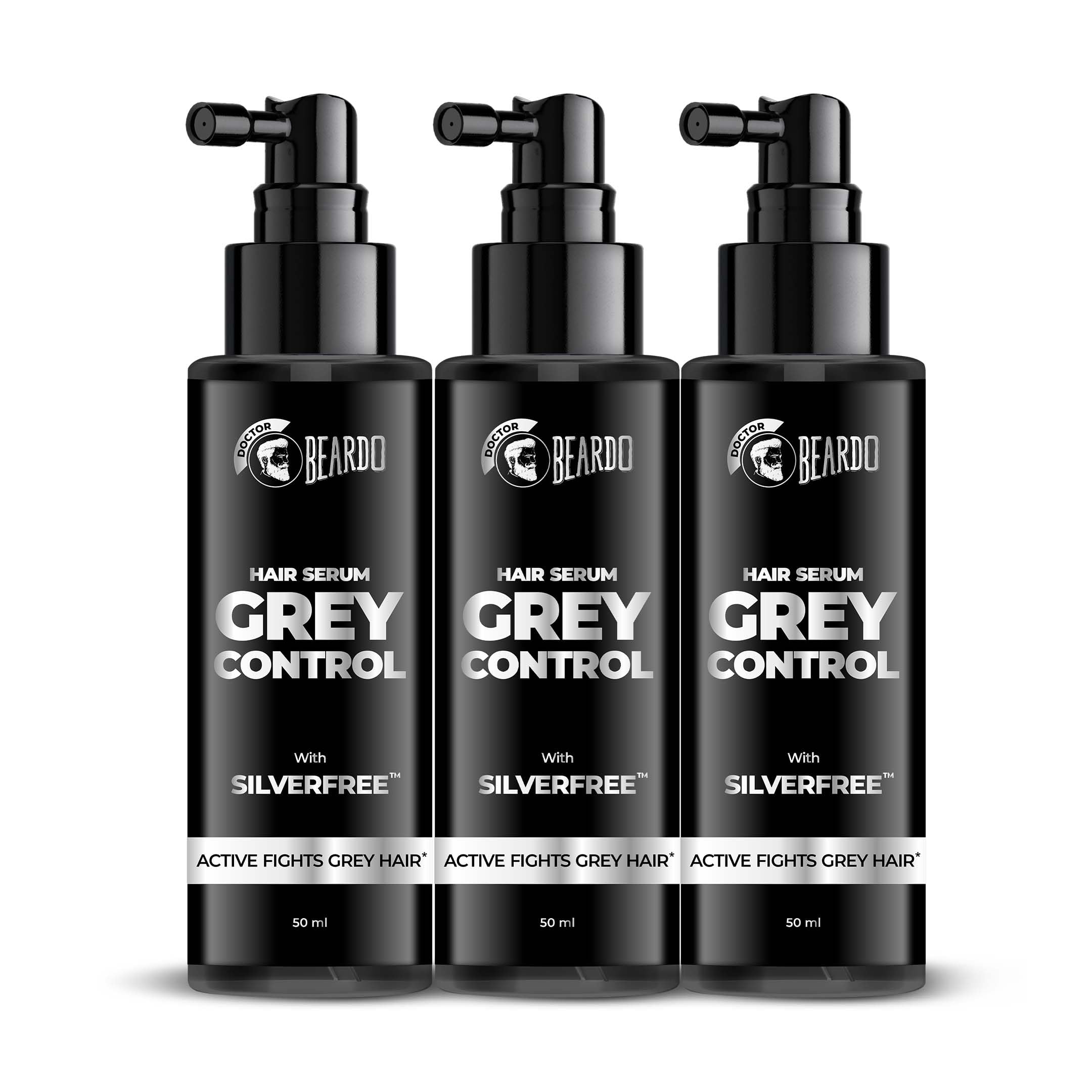 BEARDO Anti Grey Hair Serum for Men, (50ml X 3) | SilverFree™ Formula | Also contains Amla + Methi + Rosemary + Brahmi + Bhringraj extracts for Hair Shine | Lightweight and Non-Sticky-image-29