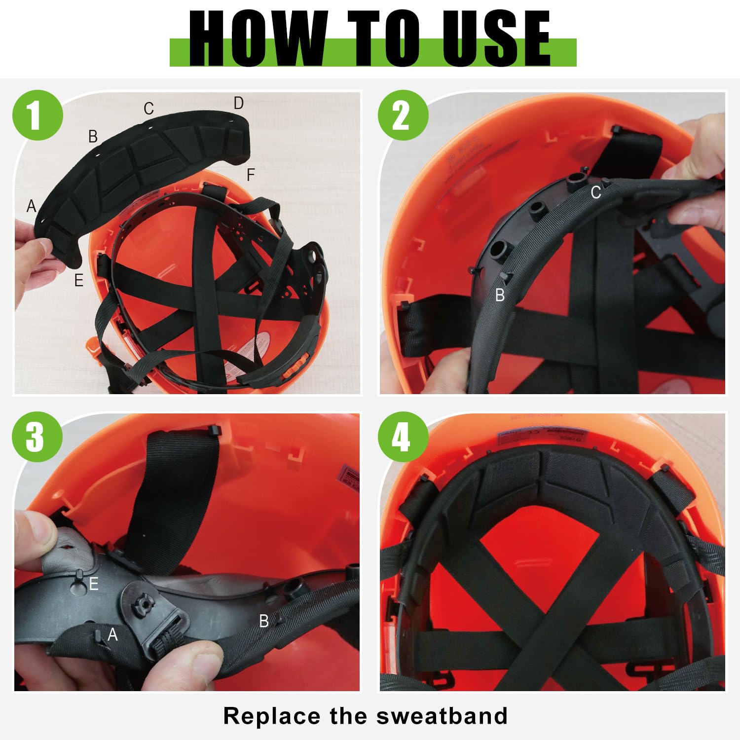 Green Devil Safety Helmet Hard Hat Adjustable Lightweight Vented ABS Work Helmet 6-Point Suspension ANSI Z89.1 Approved Ideal for Industrial & Construction