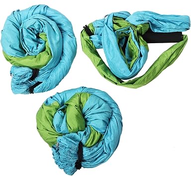 Aerial Yoga Fitness Hammock, Adjustable Swing Sling for Home Gym, Nylon Fabric Yoga Hammock with Thick Foam Handles, Skin Friendly and Soft, Enhance Physical Fitness, Load 20 Sky Blue Fruit Green