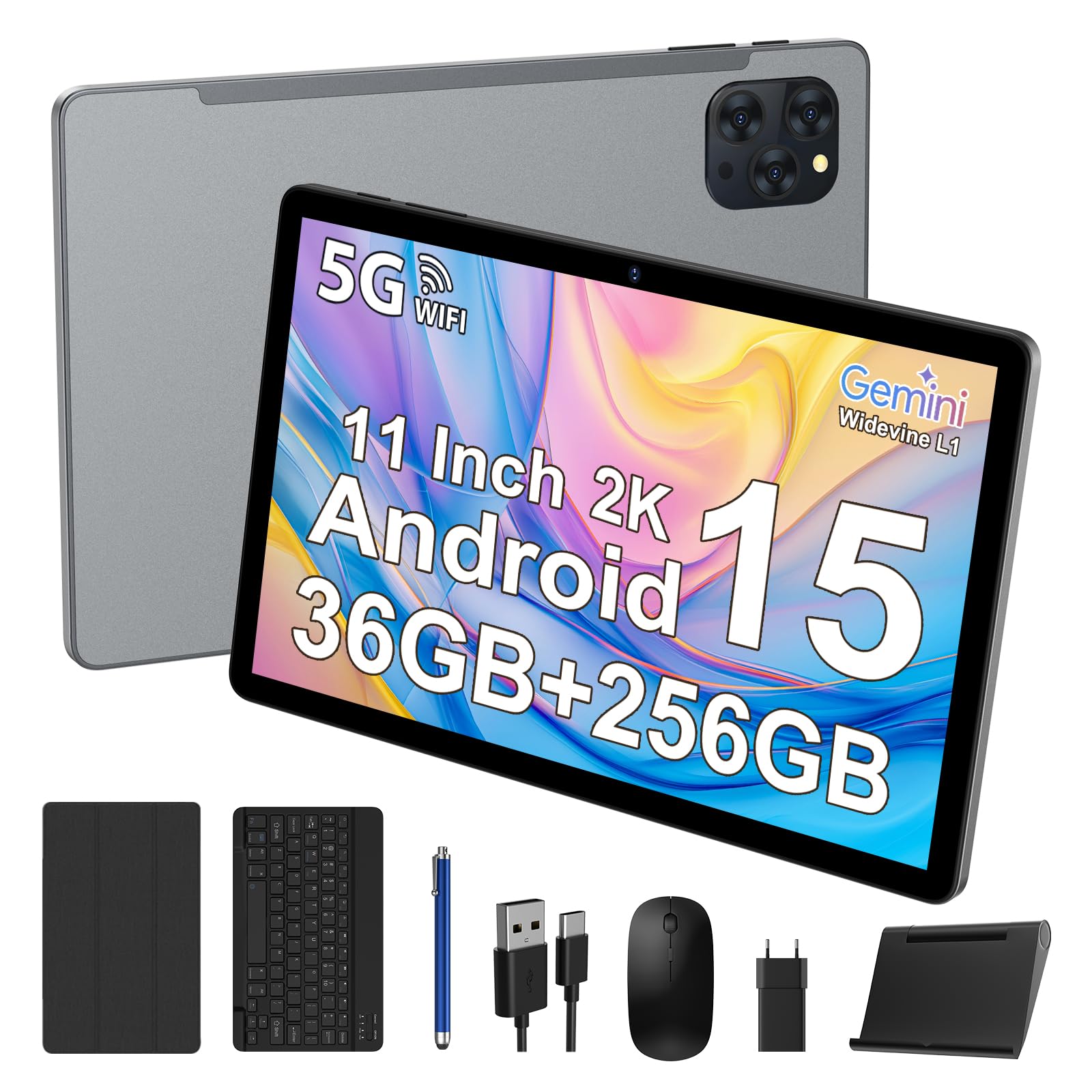 DEEMWOLF Tablet Android 15-11 inch Games Tablet,Octa-Core T615