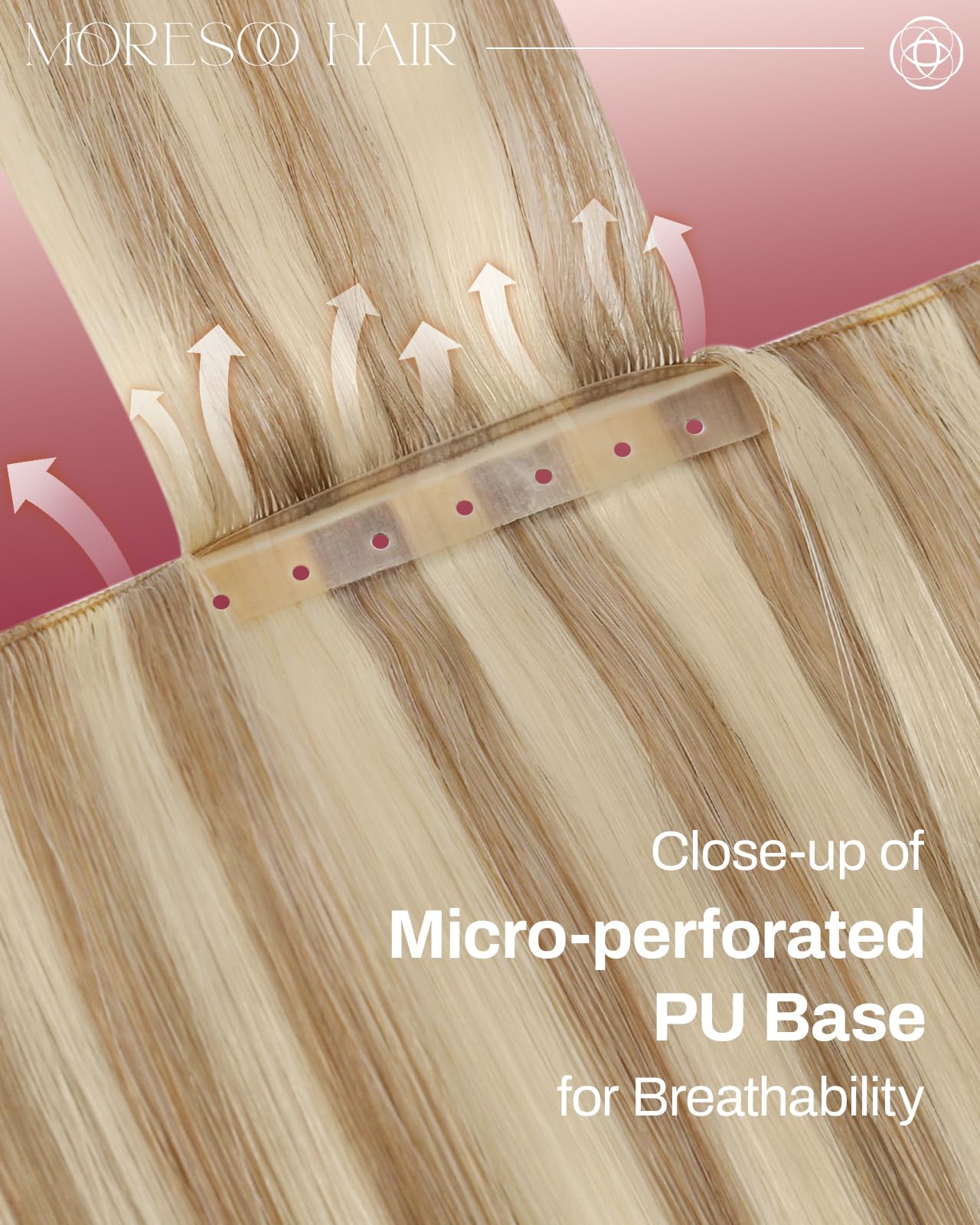 Moresoo Butterfly Weft Extensions Echthaar 50 g 24 Zoll Haarverlängerung | Natürlicher Look,Einfache Anwendung,Für Salon und Friseur,Leicht Zu Stylen,Haarverdichtung Mehr Volumen Hochwertig