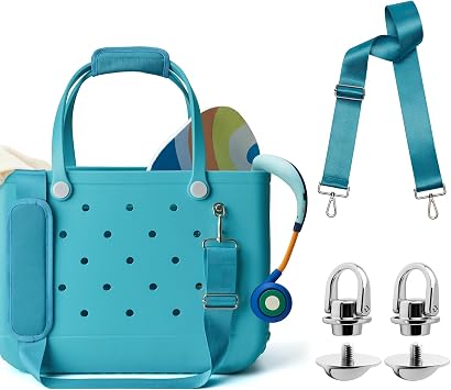 Strap for Bogg Bag, Accessories for Rubber Beach Tote, Widend, Strap Only | with Anti-fracture Metal Connectors, Adjustable, Non-Slip, Stress-Free Shoulders, Beach Bag Must-Have, for Seaside Vacation