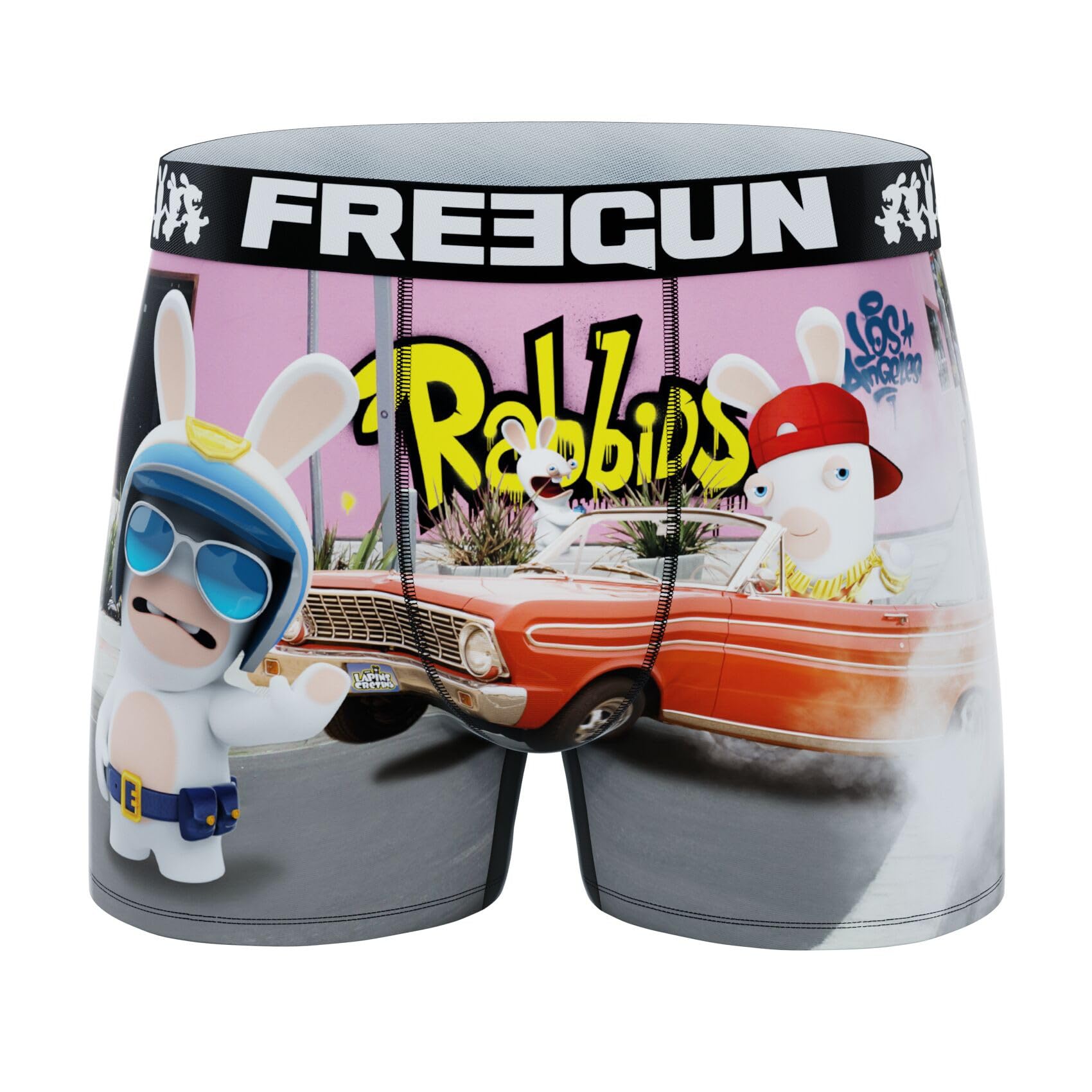 Freegun Boxer Homme Lapins Crétins, Caleçon Homme (Lot de 4)