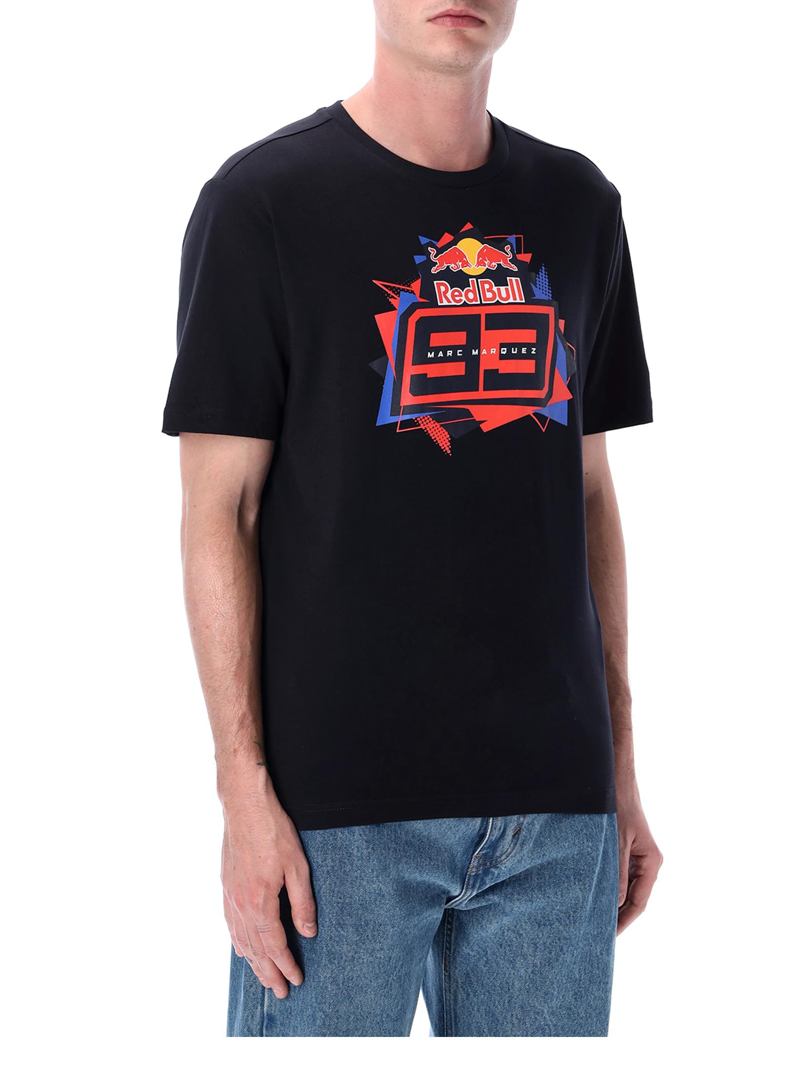 RedBull Marquez T-Shirt mit Logo für Herren, Schwarz