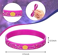 Vista 5 de Gejoy 36 pulseras de silicona para fiestas del espacio exterior, pulseras de goma de galaxia, temática espacial, sistema solar, galaxia, universo