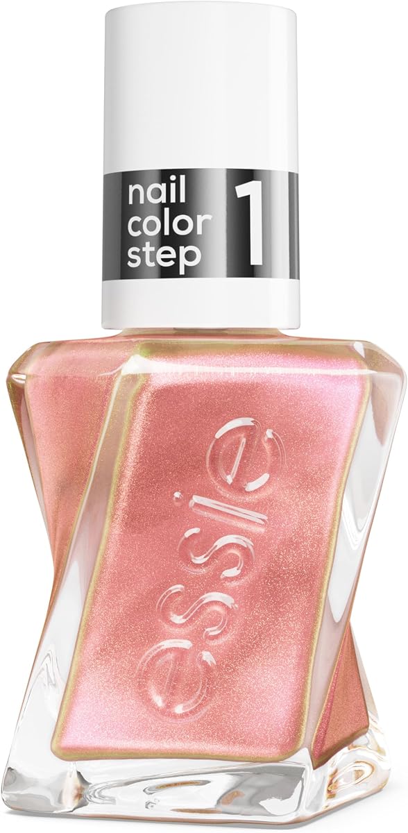 gel couture, Esmalte de uñas de larga duración, Diamantes líquidos, Esmalte de uñas rosa perla dorado, Frost Yourself, 0.46 fl oz