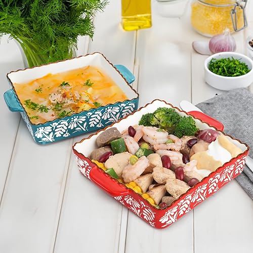 Acshio 2 Pack Ceramic Baking Dish - Thumbnail 2