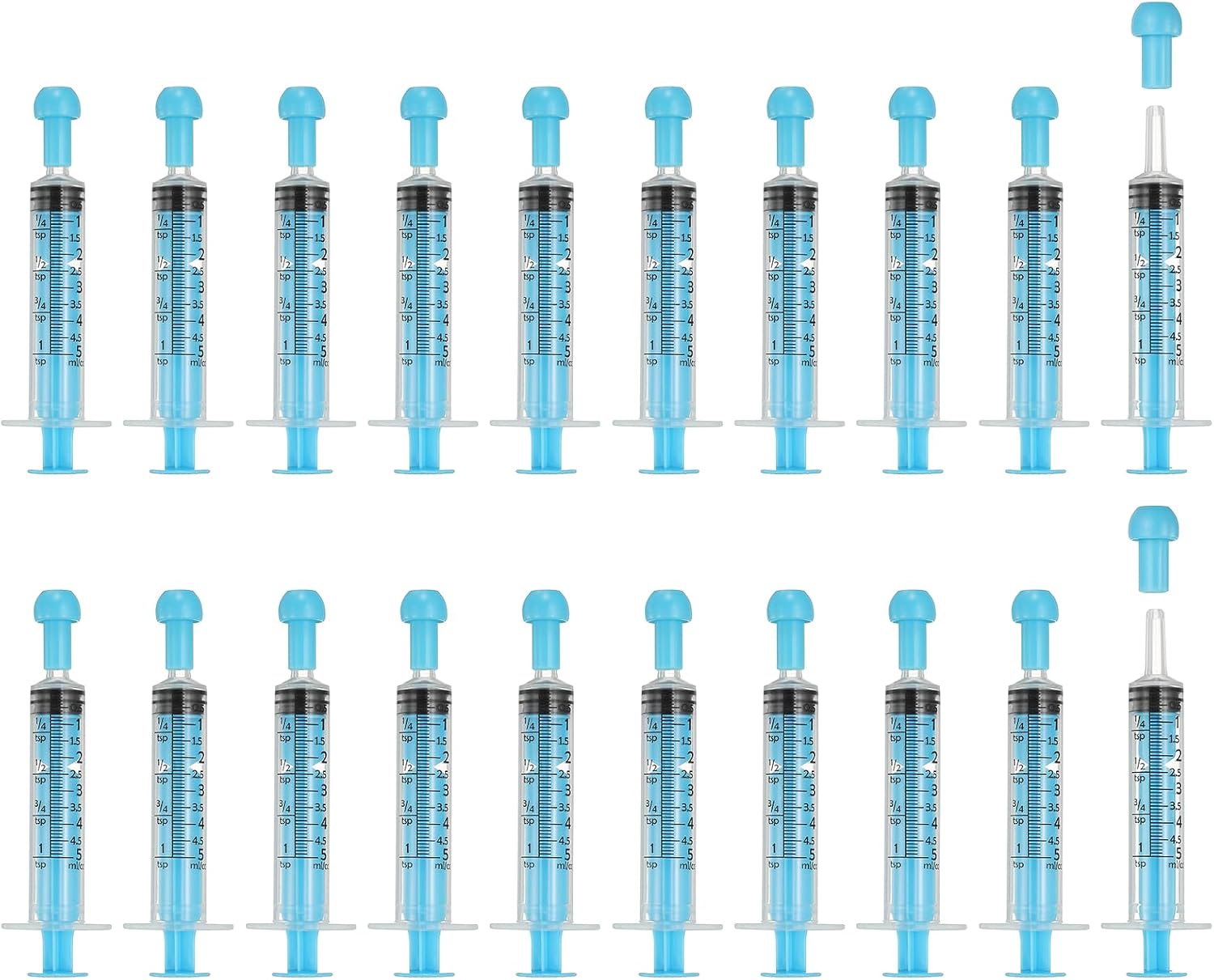 Feeding Syringes with Cap, Plastic Syringes for Liquid...