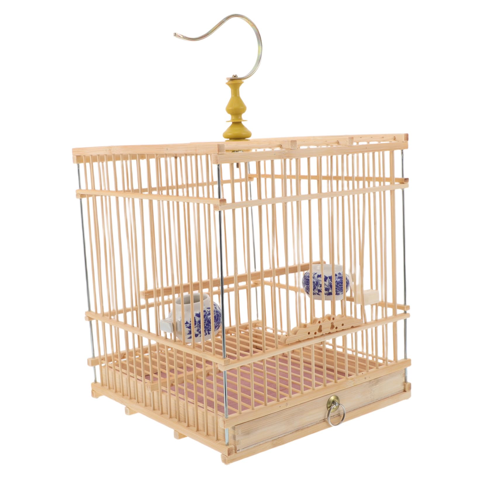 Cage à oiseaux rectangulaire élégante et stable habitat confortable UKCOCO