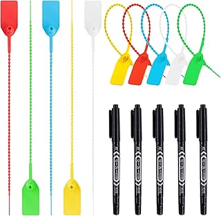 Glarks - Lazos de seguridad para extintor de incendios, 105 unidades, color rojo, amarillo, azul, verde y blanco