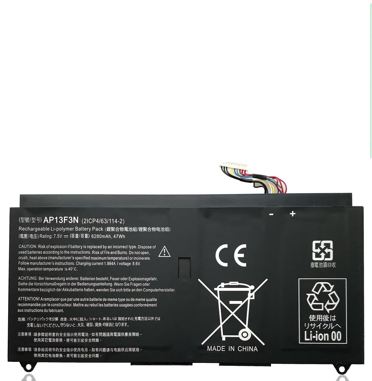 Wefly AP13F3N Laptop Battery Compatible for Acer Aspire S7-392 S7-393 S7-392-54208G12 S7-392-54218G25 S7-393-55204G25 S7-393-393-5520855G12 Ultrabook Series 2ICP4/63/114-2 Battery