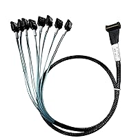 Vista 1 de Cable de 8 a 8 pines de 74 pines a 8 pines SlimSAS Host/RAID a SATA Target HD, 33.5 in (para Dell Server H750/755)