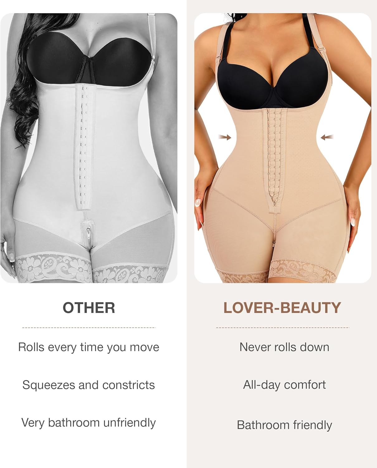 Lover-Beauty Fajas Colombianas Shapewear for Women Strapless Body Shaper Tummy Control Postpartum Faja Shorts Butt Lifter - Image 5