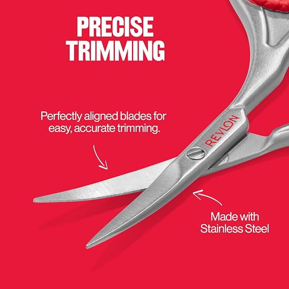 Revlon Curved Blade Cuticle Scissors, Silver, 1 Count