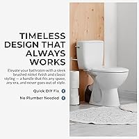 Vista 4 de Qualihome Reemplazo de la manija del inodoro (níquel cepillado, montaje lateral)