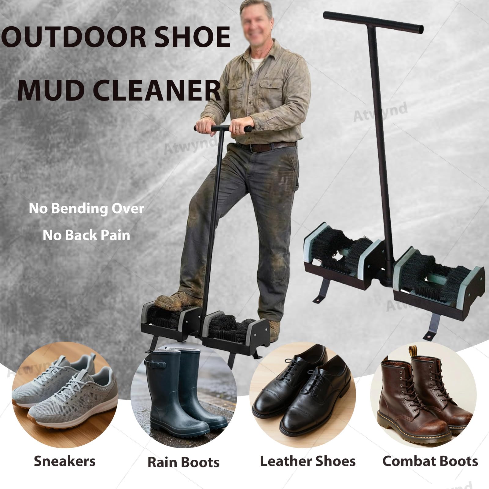 Raspador de Barro de Doble Cara para Calzado, Herramienta Universal de Limpieza, para Limpiar Zapatos y Botas en Exteriores, Elimina Barro y Suciedad de Calzado, Zapatillas Deportivas