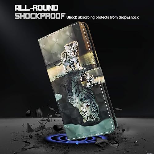 Miniatura 3 de ALILANG Funda de teléfono para Huawei P30 Pro, funda de piel sintética con función de cierre magnético, función atril, función atril, funda de piel