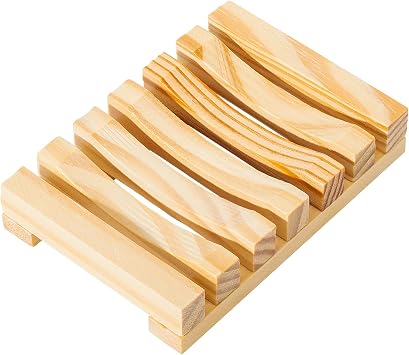 Urbanstrive Eco-Friendly Natural Wooden Soap Dish Soap Saver Holder Soap Tray for Bathroom, Biodegradable, Zero Waste, Plastic Free Wooden