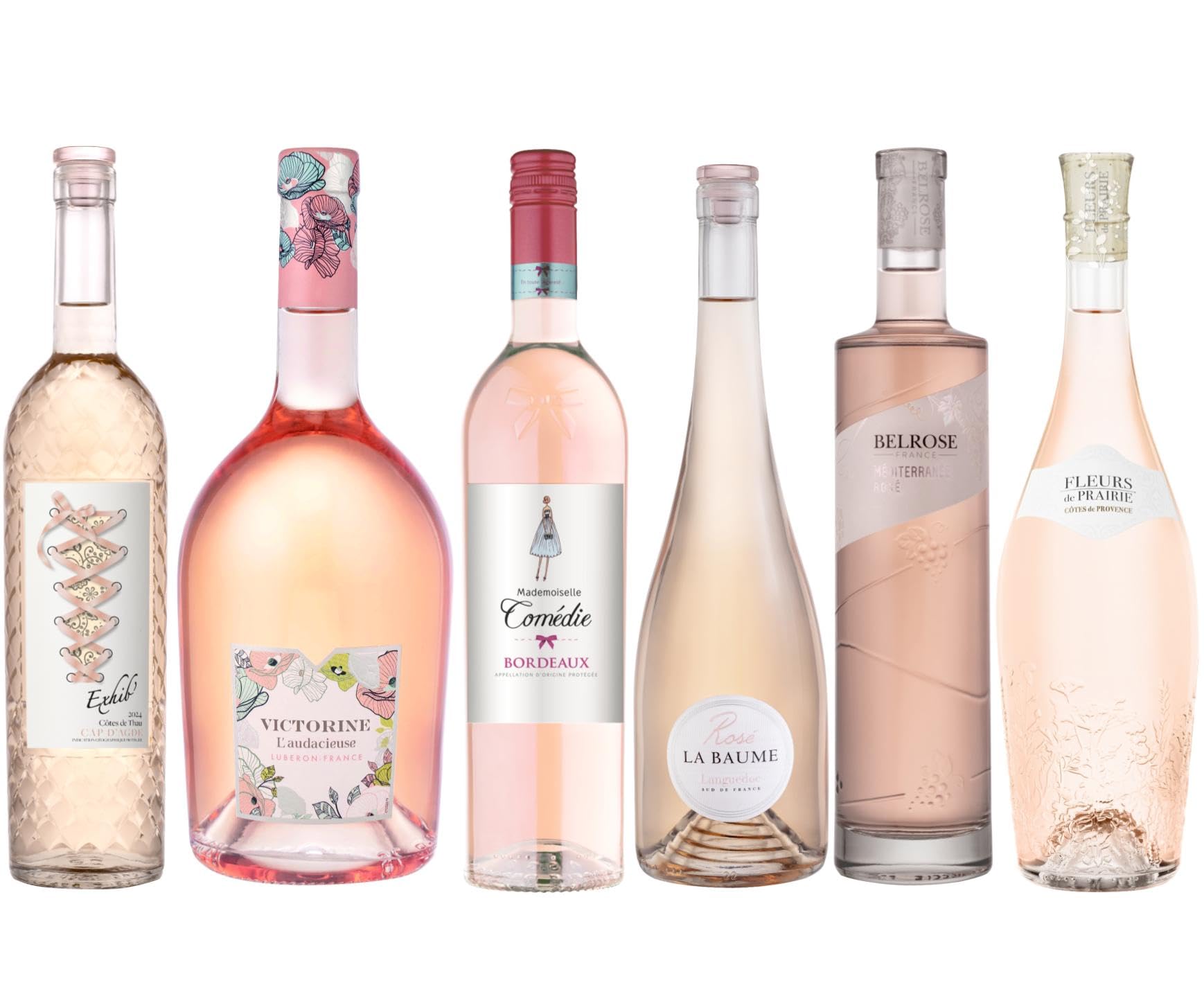 La Grande Vinothèque - Assortimento Degustazione - Vini rosati - Set di 6 bottiglie di vino rosato dalla Francia (6 x 0,75 L)