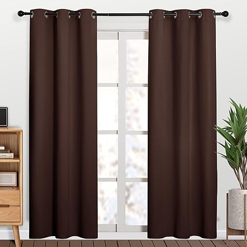 Miniatura 113 de KGORGE - Cortinas opacas grises para dormitorio 2 paneles, 42 x 63 pulgadas con ojales, cortinas de oscurecimiento de habitación con aislamiento