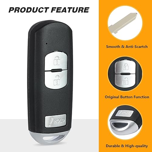 Miniatura 7 de Yewong Control remoto de entrada sin llave para Mazda 3 CX-3 CX-5 WAZSKE13D01 KDY3-67-5DY 315MHz ID49 3B