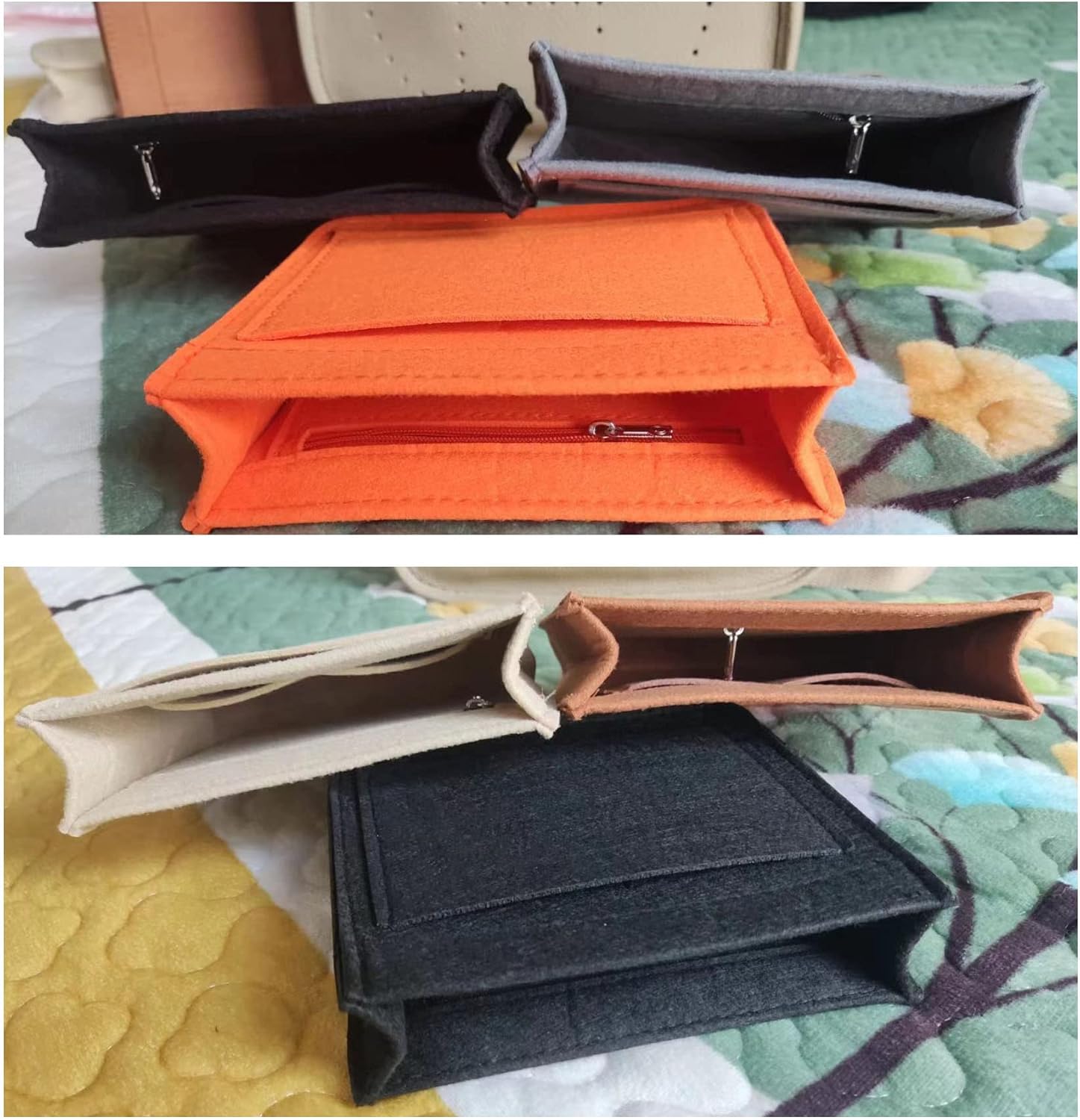 Lckaey Felt Organizer-for Hermes Evelyne III tpm pm gm Bag Insert Mini 16 29 33 Bag Purse Organizer Y003 Khaki-L - Image 8