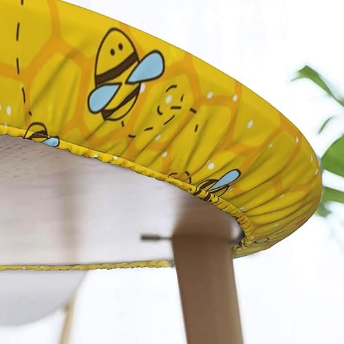 Vista 38 de Famame Beautiful Bloom - Mantel redondo ajustable con borde elástico, impermeable, con borde elástico, para interiores y exteriores, se adapta a