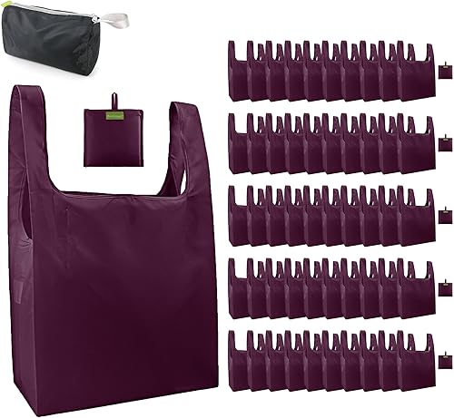 Vista 66 de BeeGreen Bolsas para comestibles, lavables a máquina, paquete de 12 bolsas extragrandes reutilizables, resistentes, plegables con banda Moss Marrs