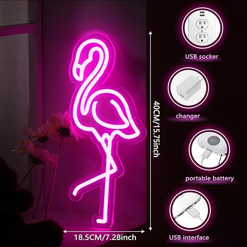 Miniatura 2 de Letrero de neón con luces LED tropicales de neón alimentadas por USB, para decoración de pared de habitación de Navidad, dormitorio de niños, fiesta