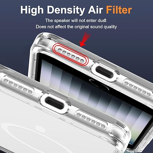 Vista 465 de MOCCA - Funda magnética resistente para iPhone 11 de 6.1 pulgadas, compatible con MagSafe, protector de pantalla de vidrio + protector de lente