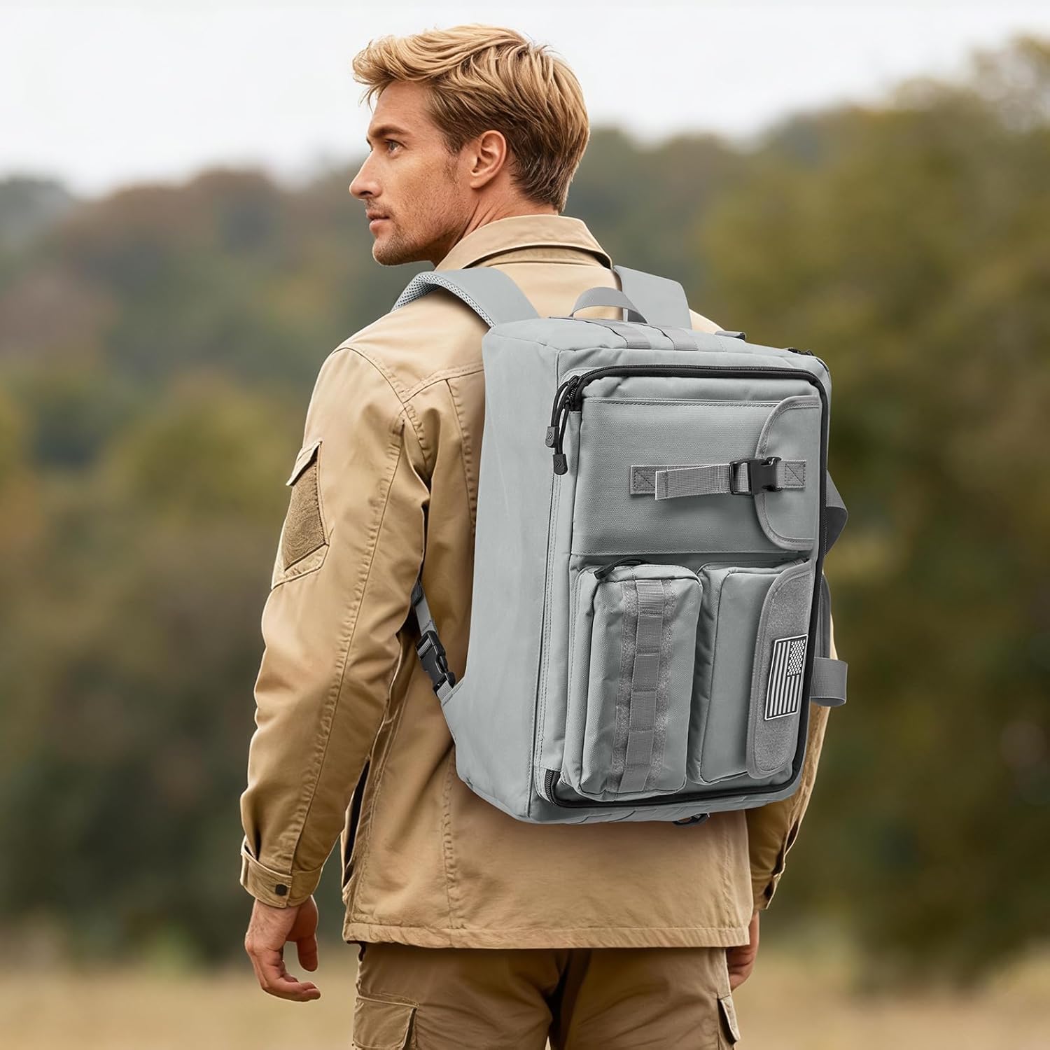 G4Free 17.3 Inch Laptop Messenger Bag for Men, 3-in-1 Backpack for Travel Work Weekender, Large Tactical Shoulder Bag