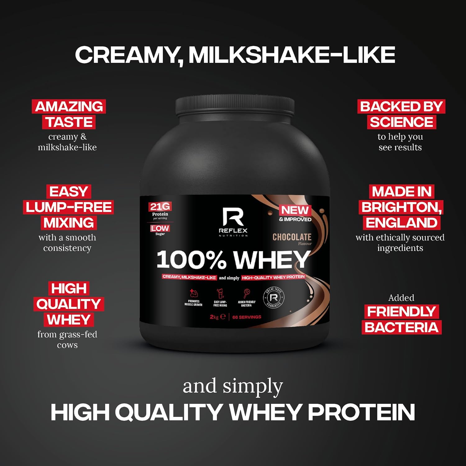 100% Whey, Chocolate - 2000g