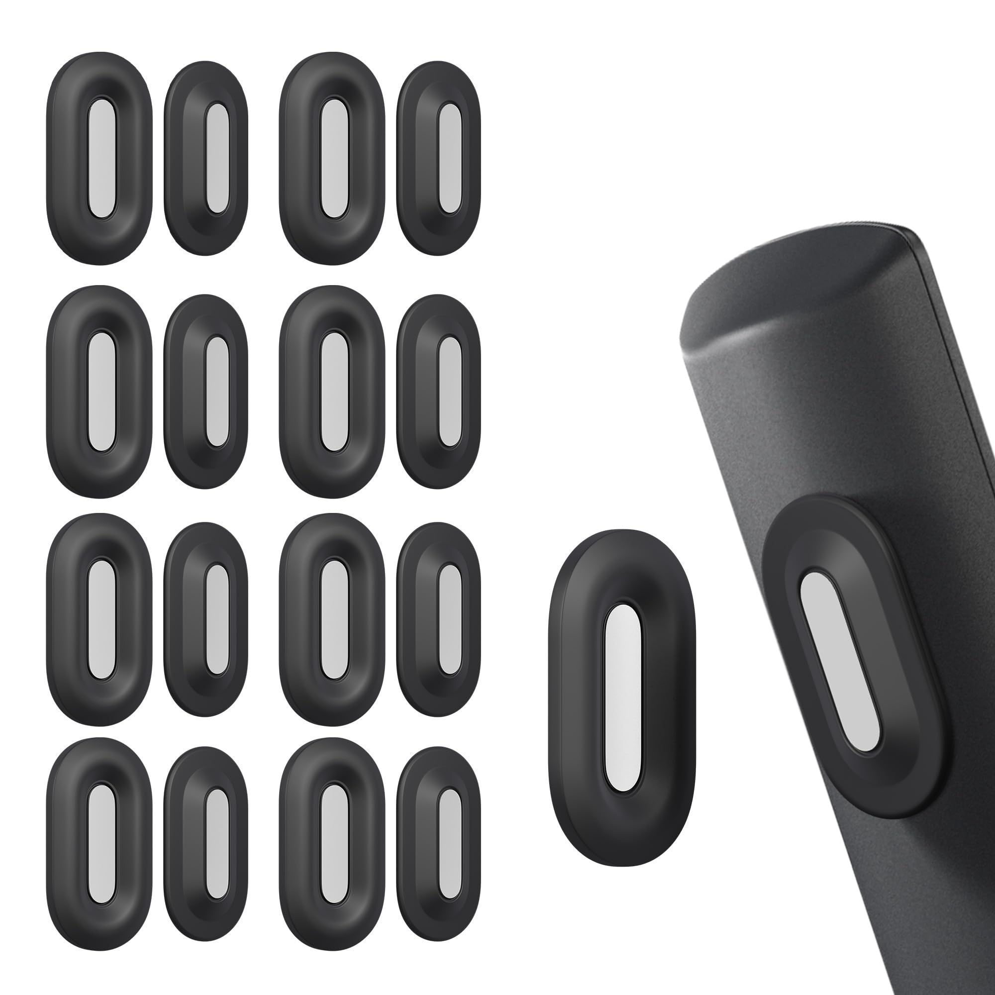 Nearockle 2025 Superstark Magnetische Fernbedienung Halterung, Doppelmagnete Selbstklebend Universal Wandhalterung Fernbedienung Aufbewahrung Fernseher Zubehör TV Magnethalterung (8 Stück, Schwarz)