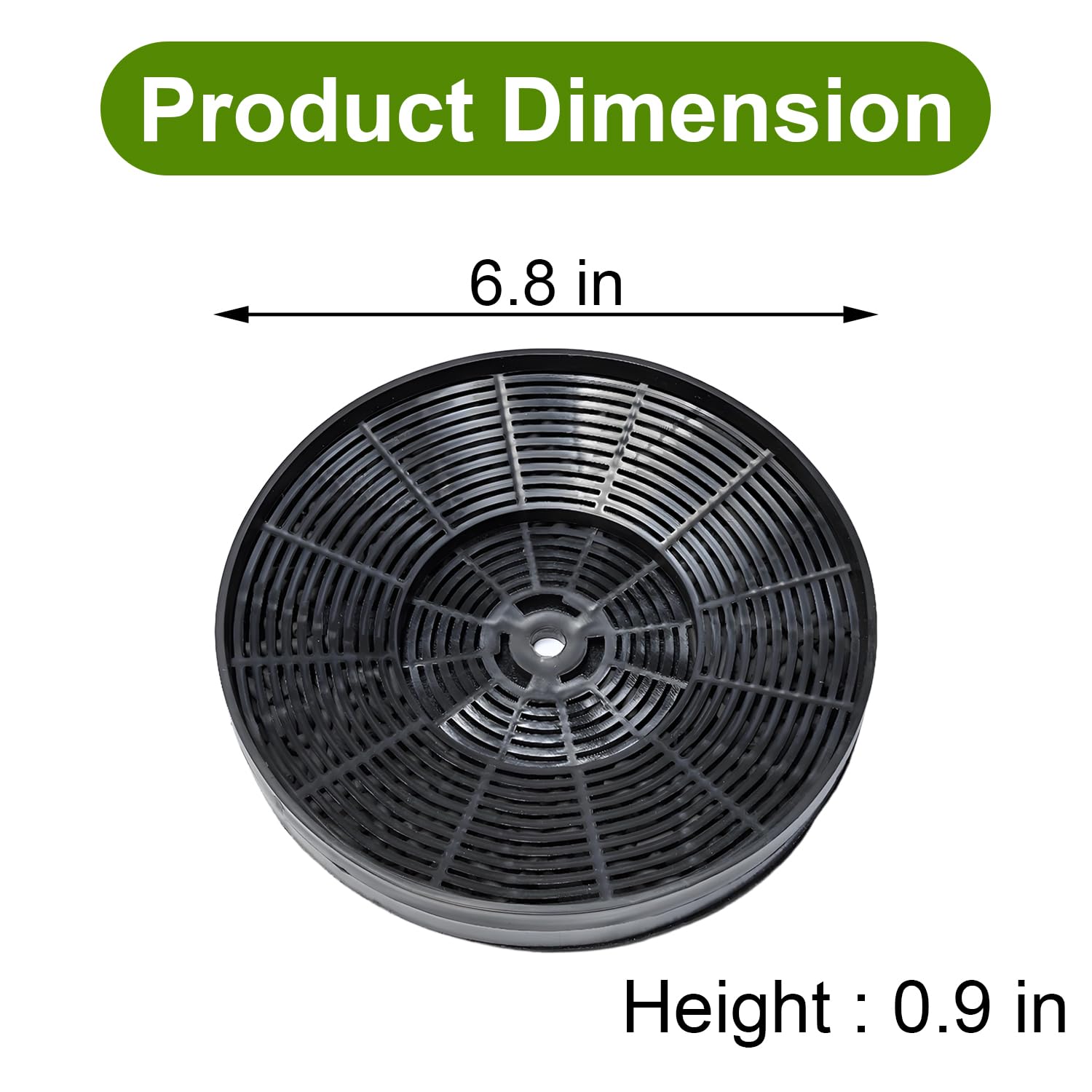 3 Stück Aktivkohlefilter Kompatibel mit Respekta MIZ0031N, CH1259IXCN, CH16060SGB, CH116IXA, CH1259IXCN Dunstabzugshauben