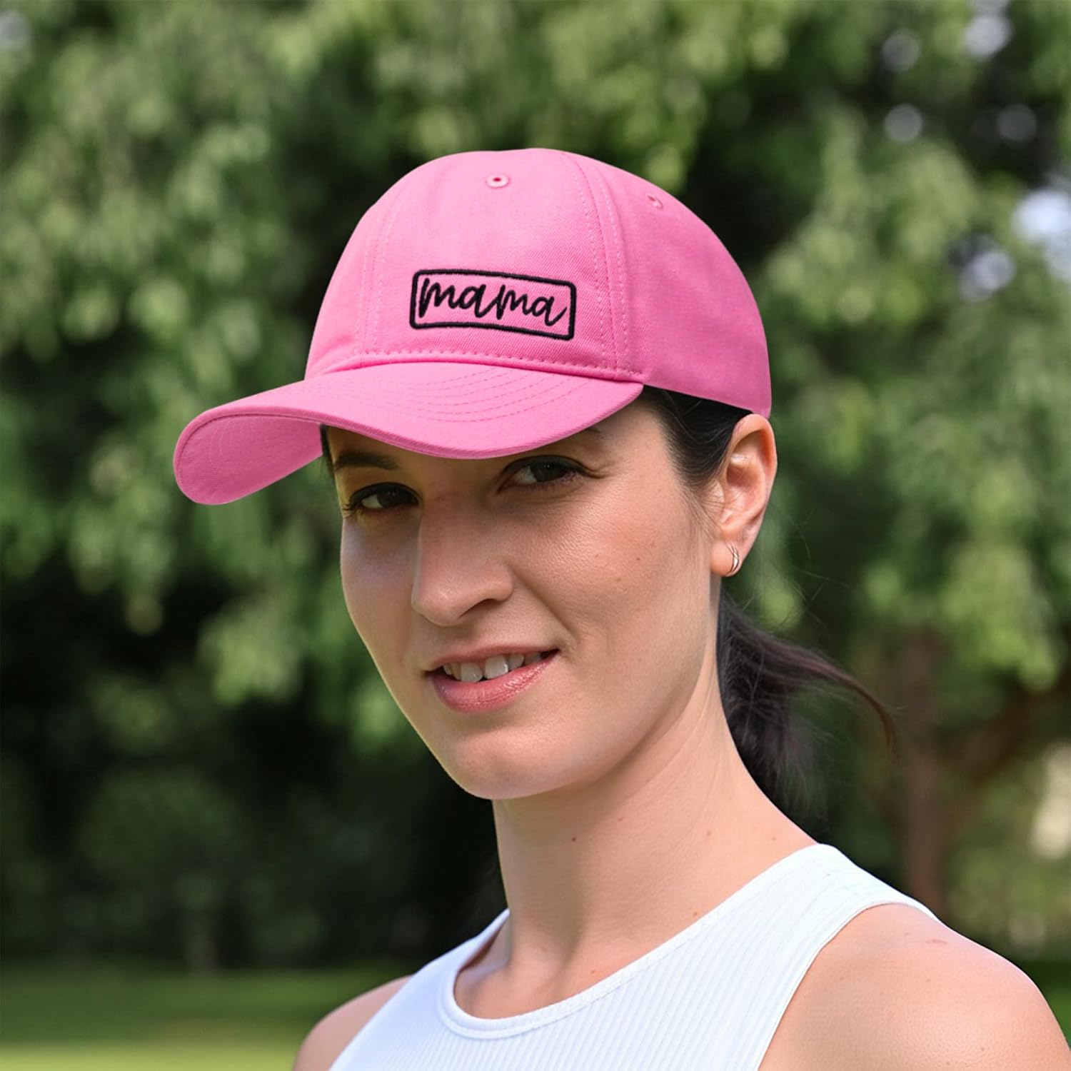 KOLWOVEN Mama Baseball Hat, Embroidered Adjustable Cap for Women, for Mama on Birthday, Mother’s Day - Image 2