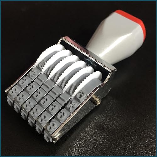 Miniatura 7 de Sellos de rodillos con números de 6 dígitos, pequeño sello de fecha intercambiable, símbolo de número personalizado, sello de rueda rodante,