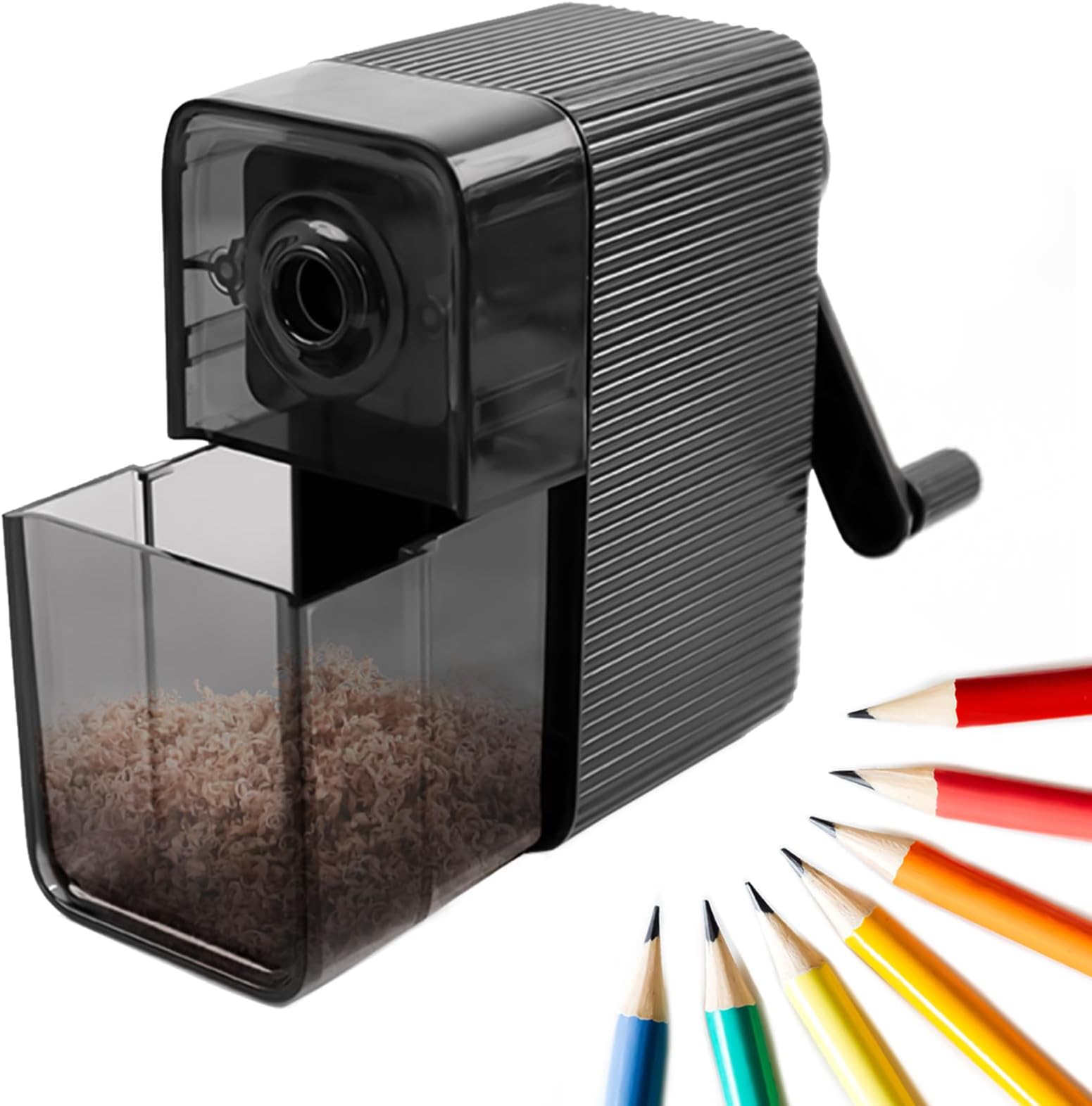 ZMOL Manual Pencil Sharpeners,Handheld Pencil Sharpener for Kids & Large Colored Pencils，Long Point Pencil Sharpener Artist，Jumbo Pencil Sharpeners for School Classroom