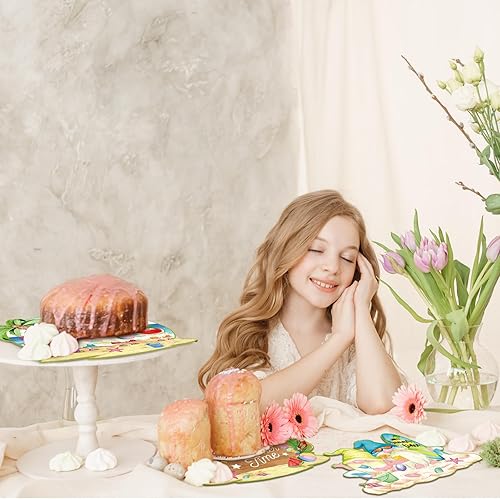 Miniatura 5 de 6 Pcs Summer Gnome Placemats 14 x 12 Inch Watercolor Beach Hawaiian Place Mats Hello Sunshine Washable Table Mats Sea Surfboard Coconut Tree