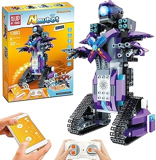 STEM Robot Toys for Kids, Cool Science Building Block Kit for Boy and Girl, Fun Educational Remote Control Toy with App Control for Learning for 8 9 10 11 12 13 Year Old Boys and Girls (Purple)