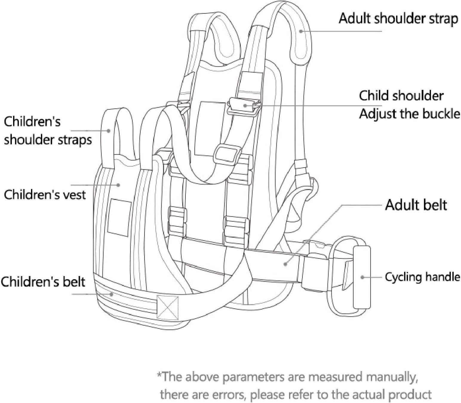 Cablaggio moto per bambini con cintura di sicurezza regolabile 2-12 anni