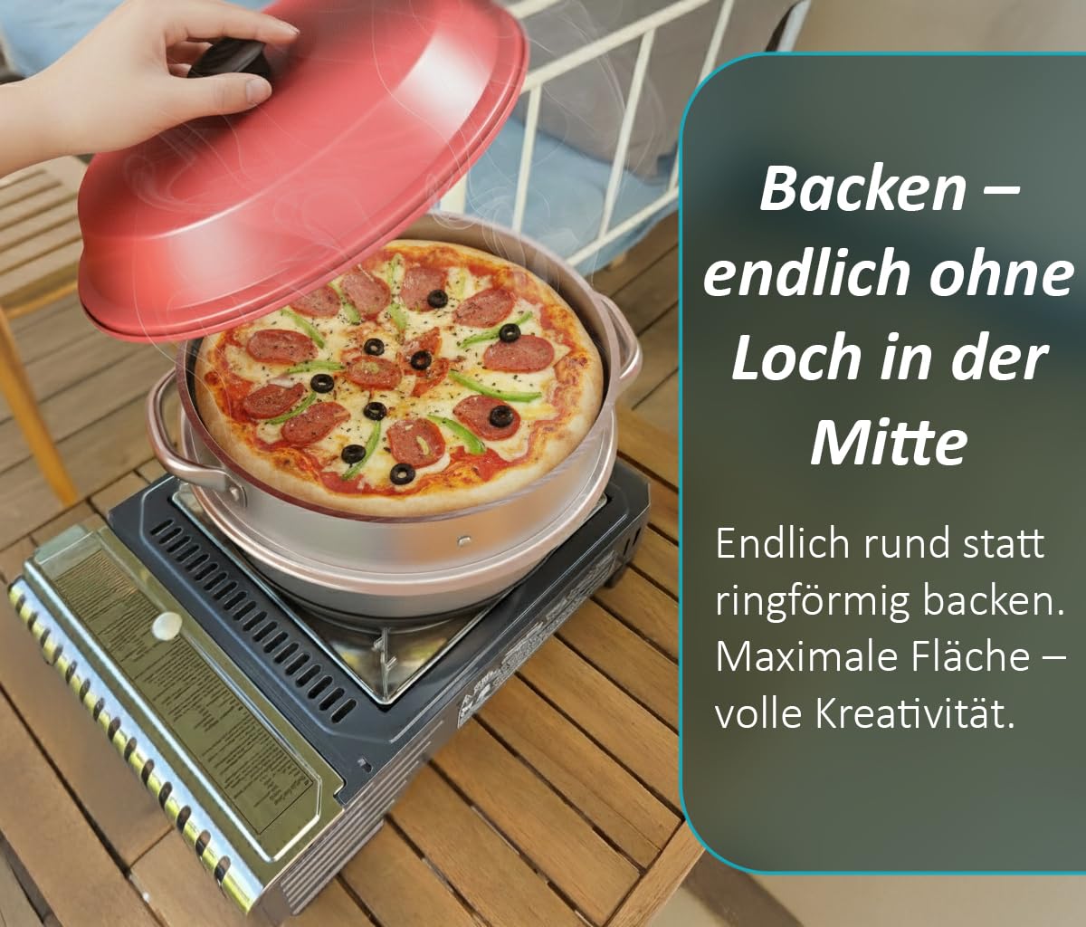 ZauberFry Grille à pizza compatible avec four de camping Omnia, insert de cuisson sur toute la surface en acier inoxydable, convient à un usage alimentaire, pas de trou au milieu, pour pizza, tartes