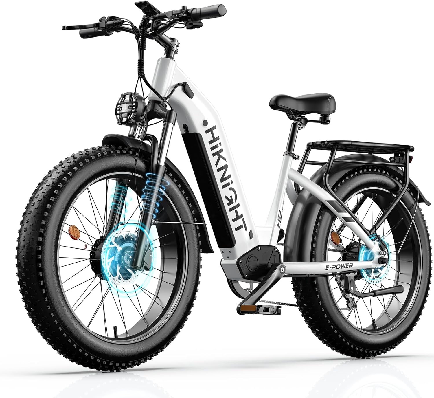 Dual Motor Ebike, 3000W Electric Bike for Adults, 52V 20Ah 26" Fat Tire Fast Ebike Max 38 Mph, up to 90 Miles, Off-Road Mountain E-Bike for Men Women, Step-Through Design