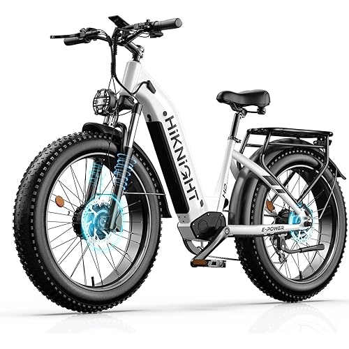 Dual Motor Ebike, 3000W Electric Bike for Adults, 52V 20Ah 26" Fat Tire Fast Ebike Max 38 Mph, up to 90 Miles, Off-Road Mountain E-Bike for Men Women, Step-Through Design