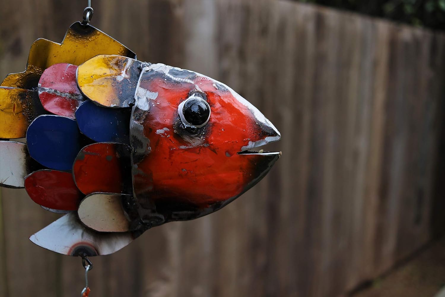 Cohasset Upcycled Oil Drum Wind Chime - Fish Gifts and Garden - Upcycled, Recycled, Mobile, Yard/Garden Art, Beach House, Handmade